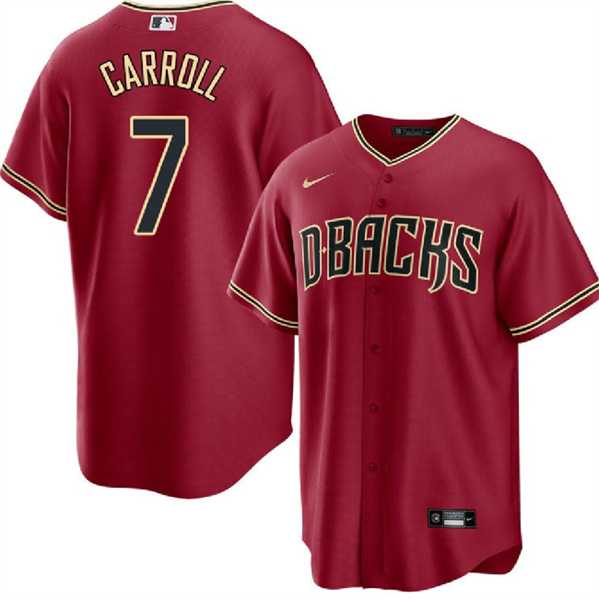 Men's Arizona Diamondbacks #7 Corbin Carroll Red Cool Base Stitched Jersey Dzhi,We sell and wholesale Men's Arizona Diamondbacks #7 Corbin Carroll Red Cool Base Stitched Jersey Dzhi on line form chian!